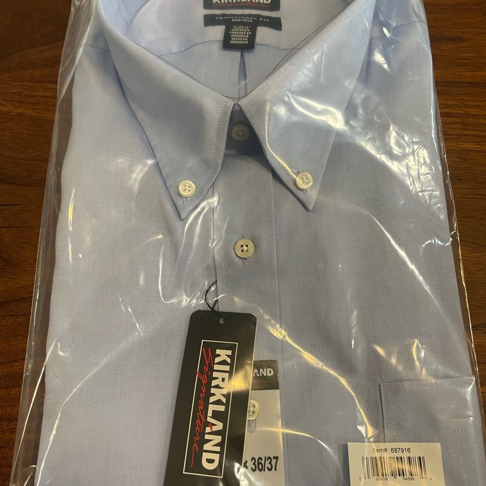 Kirkland Signature Light Blue Men's Dress Shirt
